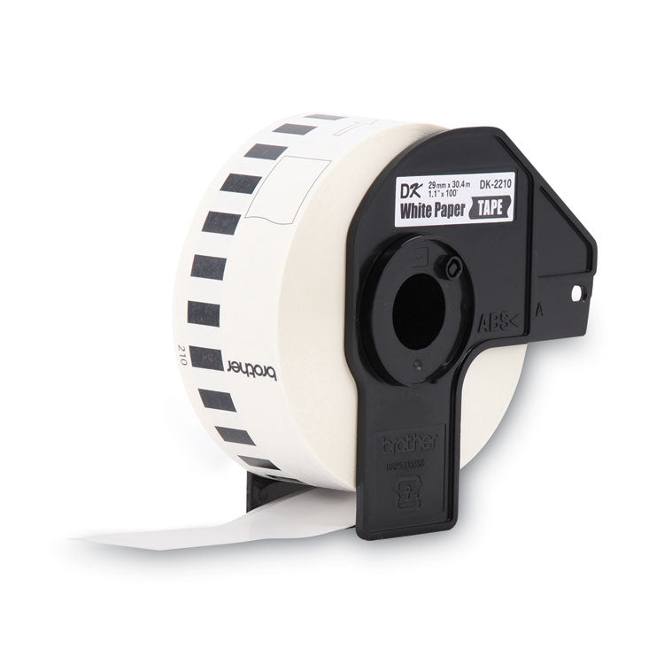 Brother Continuous Paper Label Tape, 1.1" x 100 ft Roll, White (BRTDK2210) 1 Roll