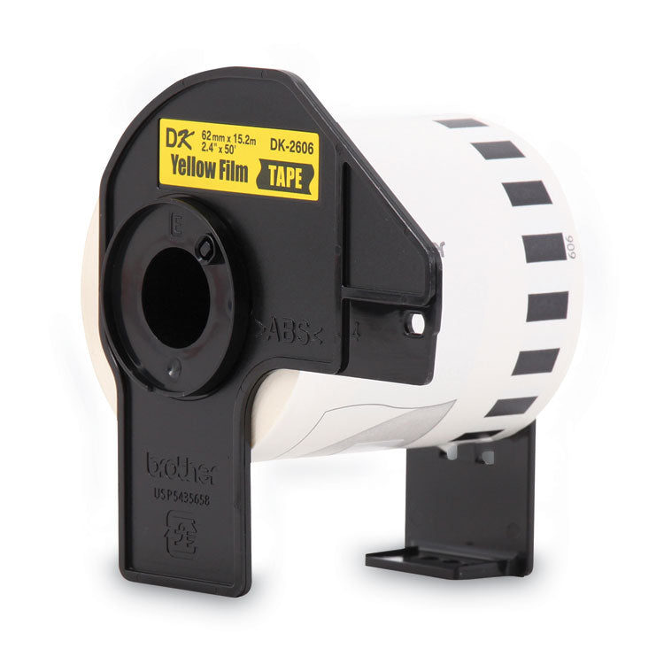Brother Continuous Film Label Tape, 2.4" x 50 ft Roll, Yellow (BRTDK2606) 1 Roll