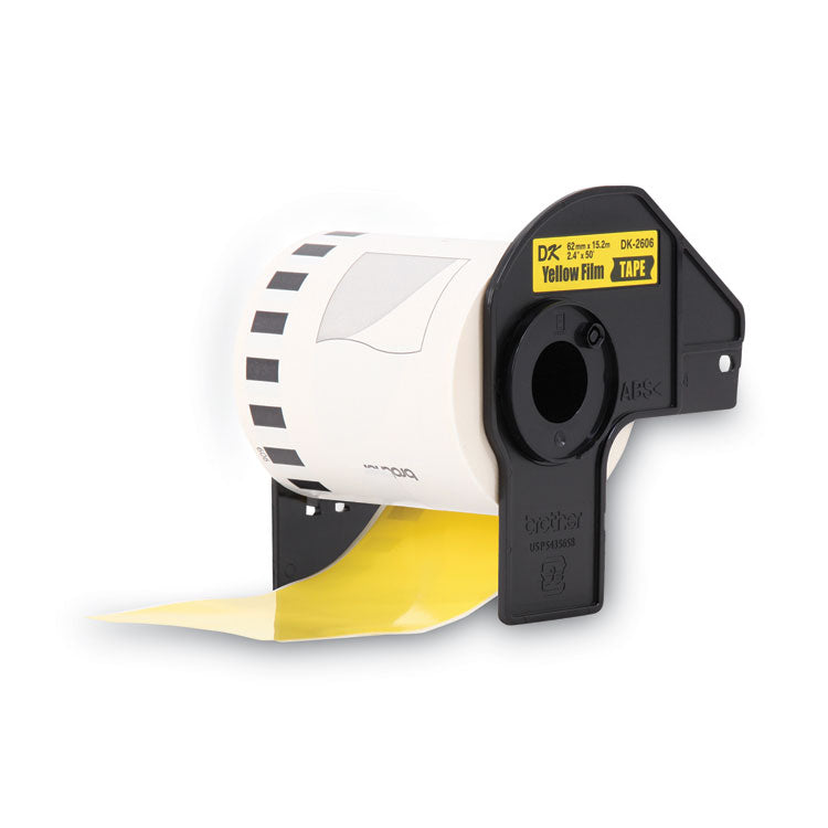 Brother Continuous Film Label Tape, 2.4" x 50 ft Roll, Yellow (BRTDK2606) 1 Roll