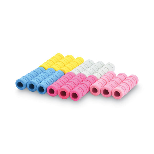 Tatco Ribbed Pencil Cushions, 1.75" Long, Assorted Colors, 50/Box (TCO19711) Box of 50