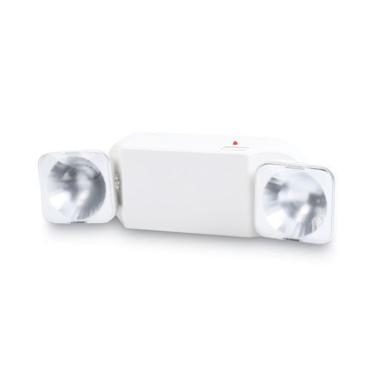 Tatco Swivel Head Twin Beam Emergency Lighting Unit, 12.75w x 4d x 5.5"h, White (TCO70012) Each