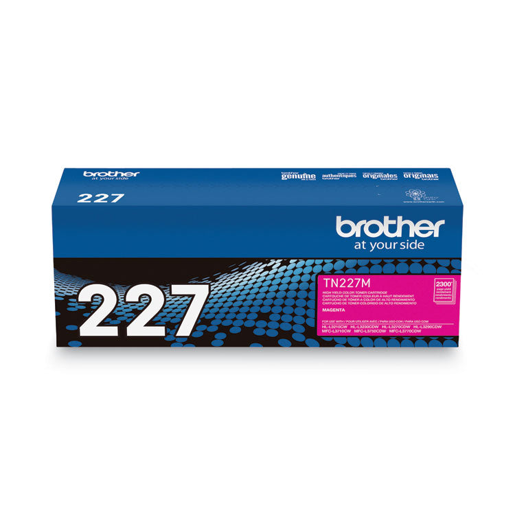 Brother TN227M High-Yield Toner, 2,300 Page-Yield, Magenta (BRTTN227M)