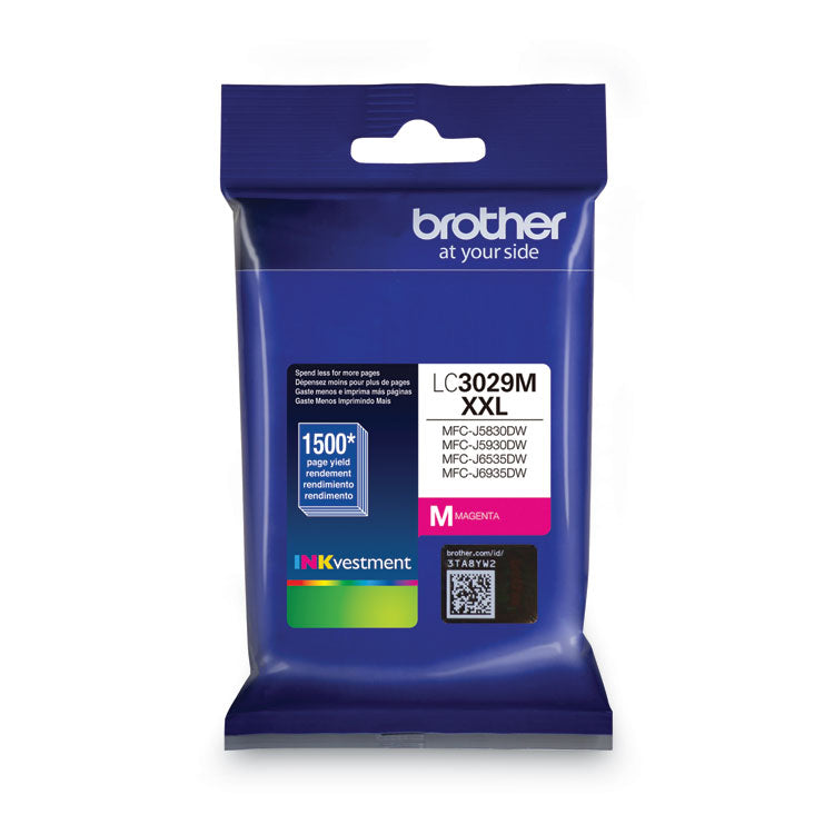 Brother LC30293PK INKvestment Super High-Yield Ink, 1,500 Page-Yield, Cyan/Magenta/Yellow (BRTLC30293PK)