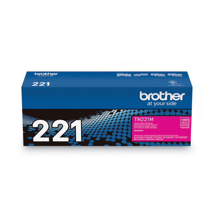 Brother TN221M Toner, 1,400 Page-Yield, Magenta (BRTTN221M)