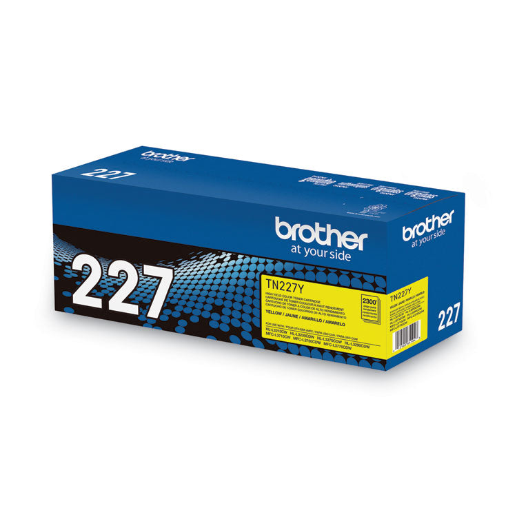 Brother TN227Y High-Yield Toner, 2,300 Page-Yield, Yellow (BRTTN227Y)