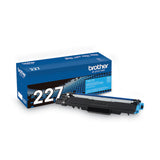 Brother TN227C High-Yield Toner, 2,300 Page-Yield, Cyan (BRTTN227C)