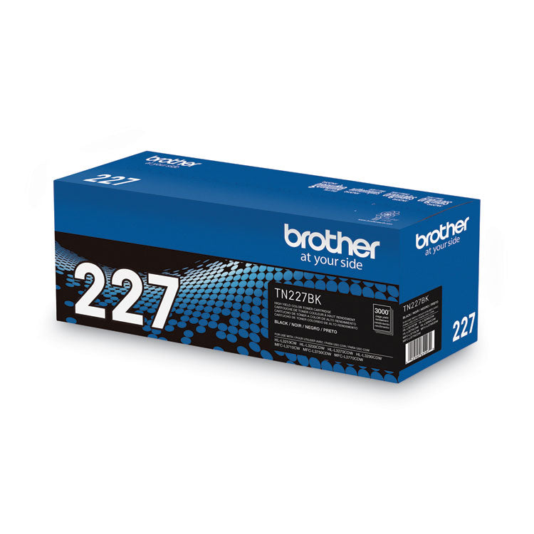 Brother TN227BK High-Yield Toner, 3,000 Page-Yield, Black (BRTTN227BK)