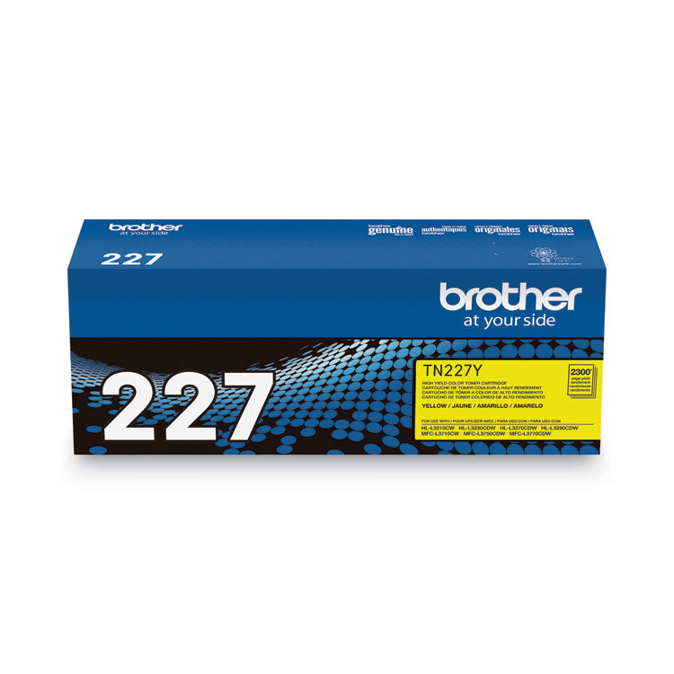 Brother TN227Y High-Yield Toner, 2,300 Page-Yield, Yellow (BRTTN227Y)