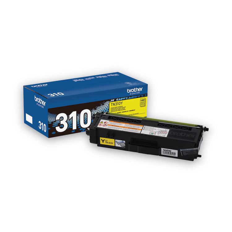 Brother TN310Y Toner, 1,500 Page-Yield, Yellow (BRTTN310Y)