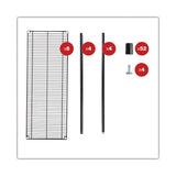 Alera® NSF Certified 6-Shelf Wire Shelving Kit, 48w x 18d x 72h, Black (ALESW664818BL)