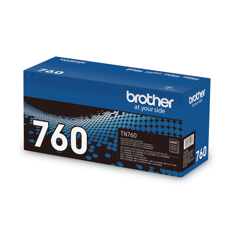 Brother TN760 High-Yield Toner, 3,000 Page-Yield, Black (BRTTN760)