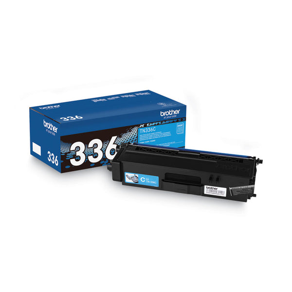 Brother TN336C High-Yield Toner, 3,500 Page-Yield, Cyan (BRTTN336C)