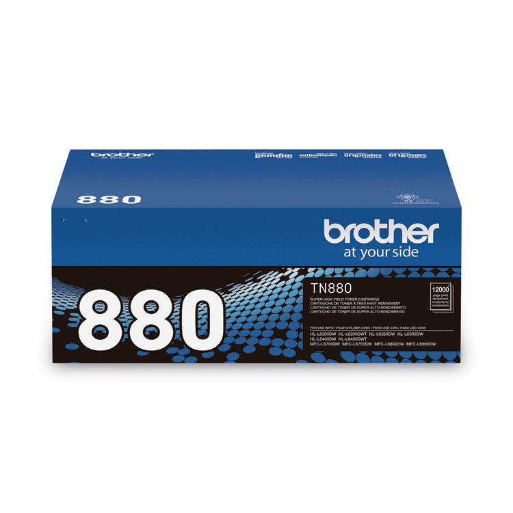 Brother TN880 Super High-Yield Toner, 12,000 Page-Yield, Black (BRTTN880)