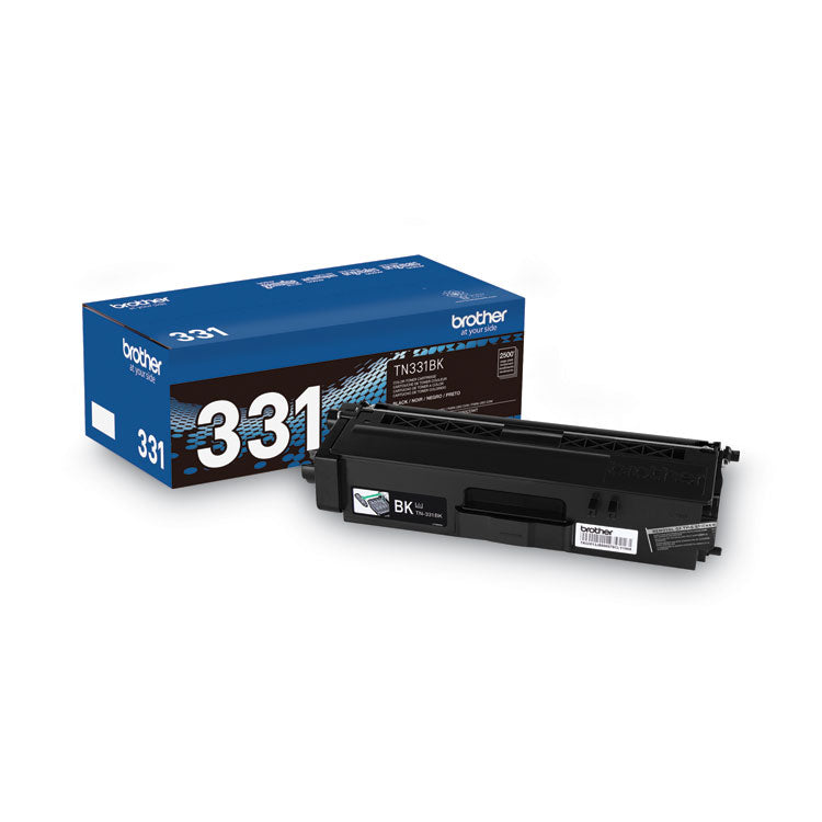 Brother TN331BK Toner, 2,500 Page-Yield, Black (BRTTN331BK)