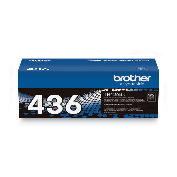 Brother TN436BK Super High-Yield Toner, 6,500 Page-Yield, Black (BRTTN436BK)