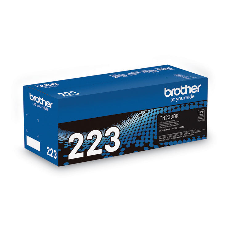 Brother TN223BK Toner, 1,400 Page-Yield, Black (BRTTN223BK)