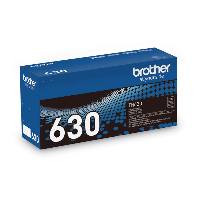 Brother TN630 Toner, 1,200 Page-Yield, Black (BRTTN630)