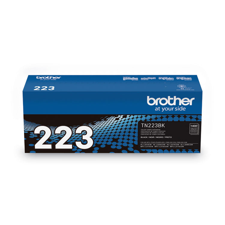 Brother TN223BK Toner, 1,400 Page-Yield, Black (BRTTN223BK)