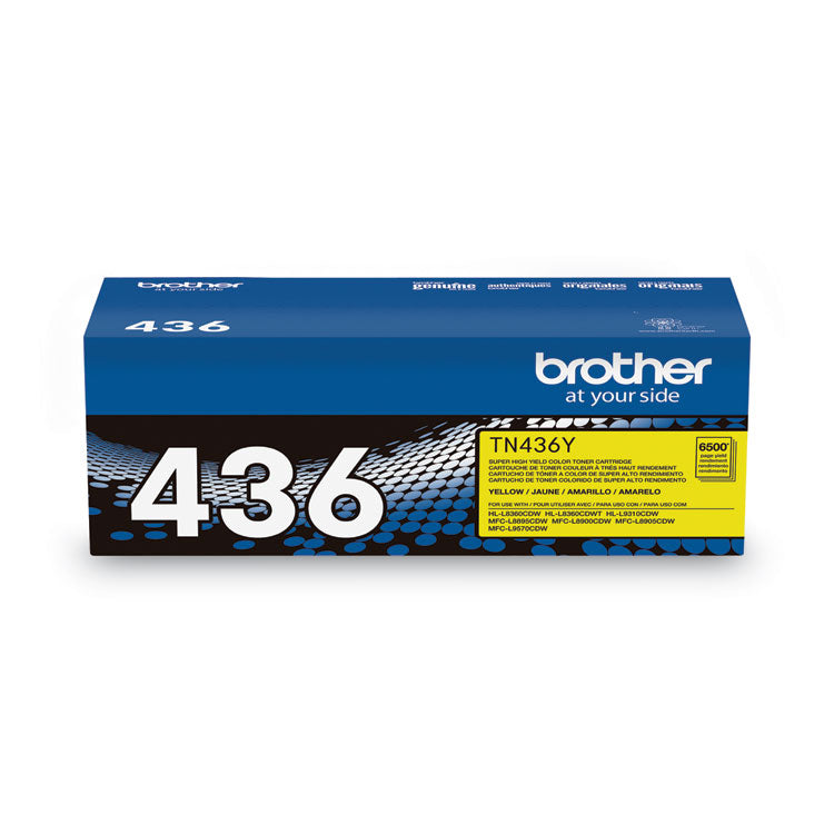 Brother TN436Y Super High-Yield Toner, 6,500 Page-Yield, Yellow (BRTTN436Y)