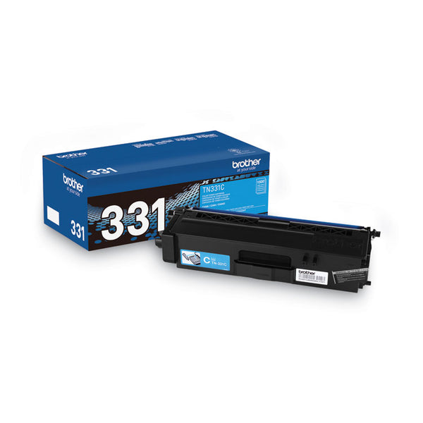 Brother TN331C Toner, 1,500 Page-Yield, Cyan (BRTTN331C)