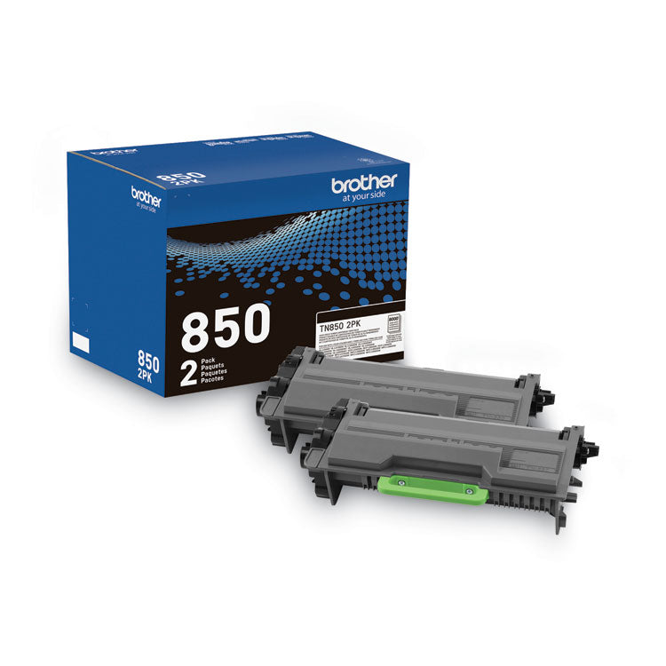 Brother TN8502PK High-Yield Toner, 8,000 Page-Yield, Black, 2/Pack (BRTTN8502PK)