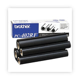 Brother PC-402RF Thermal Transfer Refill Roll, 150 Page-Yield, Black, 2/Pack (BRTPC402RF)