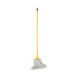 Boardwalk® Plastic Jaws Mop Handle for 5 Wide Mop Heads, Aluminum, 1" dia x 60", Yellow (BWK610)