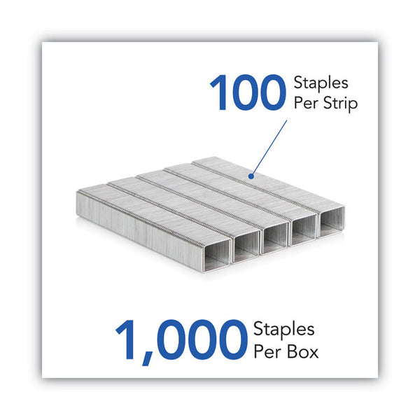 Swingline® S.F. 13 Heavy-Duty Staples, 0.38" Leg, 0.5" Crown, Steel, 1,000/Box (SWI35318)