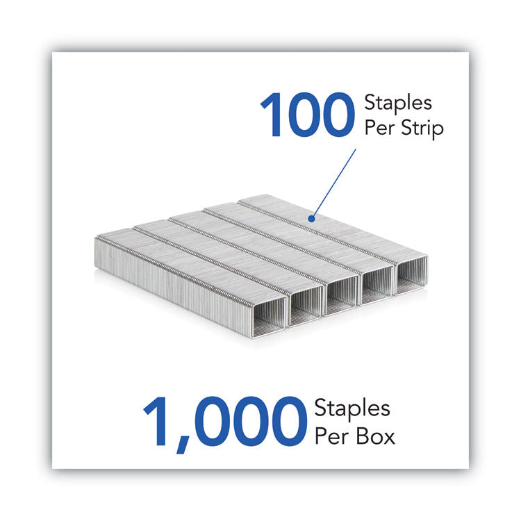 Swingline® S.F. 13 Heavy-Duty Staples, 0.38" Leg, 0.5" Crown, Steel, 1,000/Box (SWI35318) Pack of 1000