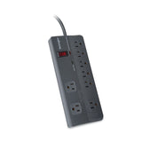 Kensington® Guardian Premium Surge Protector, 8 AC Outlets, 6 ft Cord, 1,080 J, Gray (KMW38218) Each