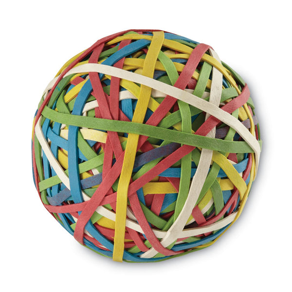 ACCO Rubber Band Ball, 3.25" Diameter, Size 34, Assorted Gauges, Assorted Colors, 270/Pack (ACC72155)