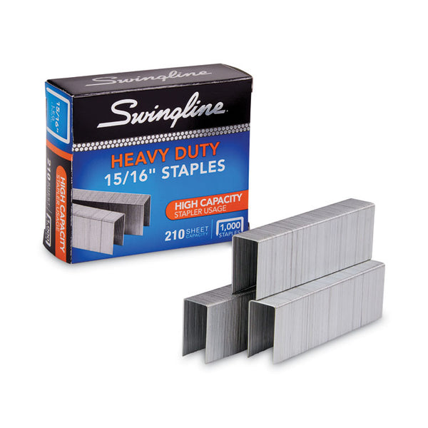 Swingline® S.F. 13 Heavy-Duty Staples, 0.94" Leg, 0.5" Crown, Steel, 1,000/Box (SWI35320)