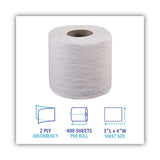 Boardwalk® 2-Ply Toilet Tissue, Septic Safe, White, 400 Sheets/Roll, 96 Rolls/Carton (BWK6144)