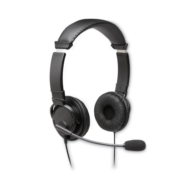 Kensington® Hi-Fi Headphones with Microphone, 6 ft Cord, Black (KMWK97601WW)