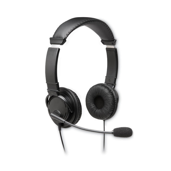 Kensington® Hi-Fi Headphones with Microphone, 6 ft Cord, Black (KMWK97601WW) Each