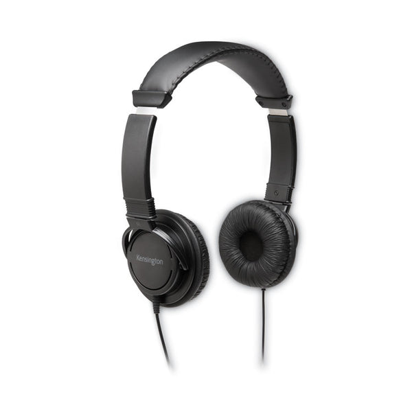 Kensington® Hi-Fi Headphones, 6 ft Cord, Black (KMWK97600WW) Each