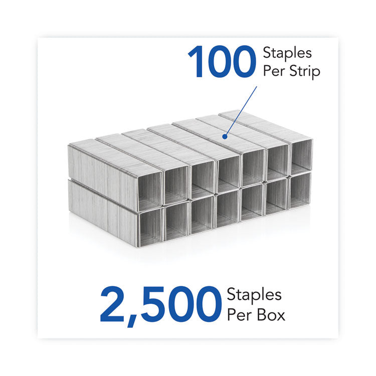 Swingline® Light Touch Heavy-Duty Staples, 0.63" Leg, 0.5" Crown, Steel, 2,500/Box (SWI90009) Pack of 2500