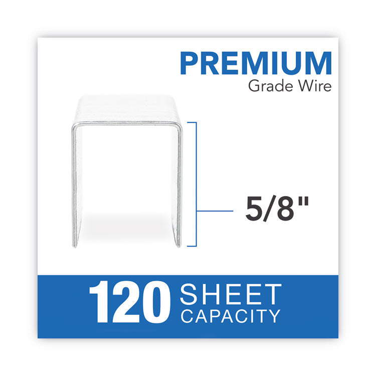 Swingline® Light Touch Heavy-Duty Staples, 0.63" Leg, 0.5" Crown, Steel, 2,500/Box (SWI90009) Pack of 2500