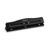 Swingline® 11-Sheet Commercial Adjustable Desktop Two- to Three-Hole Punch, 9/32" Holes, Black (SWI74020) Each