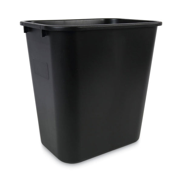 Boardwalk® Soft-Sided Wastebasket, 28 qt, Plastic, Black (BWK28QTWBBLA)