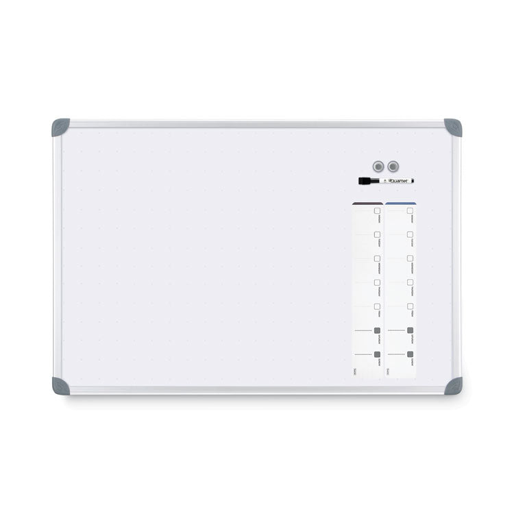 Quartet® Euro-Style Magnetic Dry-Erase Aluminum Frame Boards, 36 x 24, White Surface, Silver Aluminum Frame (QRT79378) Each