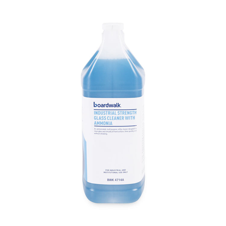 Boardwalk® Industrial Strength Glass Cleaner with Ammonia, 1 gal Bottle, 4/Carton (BWK4714A)