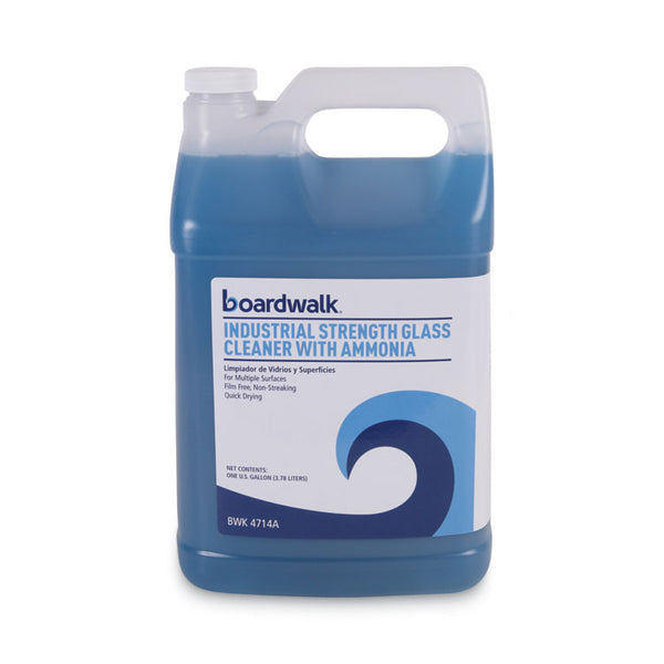 Boardwalk® Industrial Strength Glass Cleaner with Ammonia, 1 gal Bottle, 4/Carton (BWK4714A)