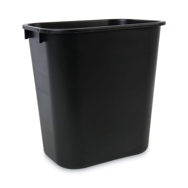 Boardwalk® Soft-Sided Wastebasket, 14 qt, Plastic, Black (BWK14QTWBBLA) Each