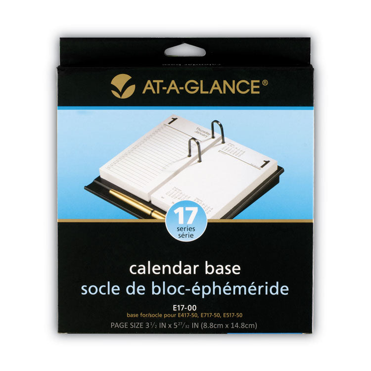 AT-A-GLANCE® Desk Calendar Base for Loose-Leaf Refill, 3.5 x 6, Black (AAGE1700)