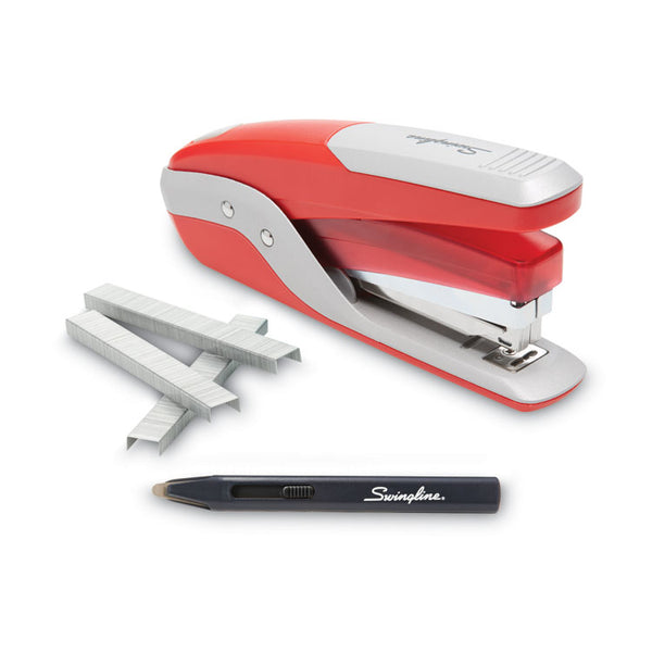 Swingline® Quick Touch Stapler Value Pack, 28-Sheet Capacity, Red/Silver (SWI64589)