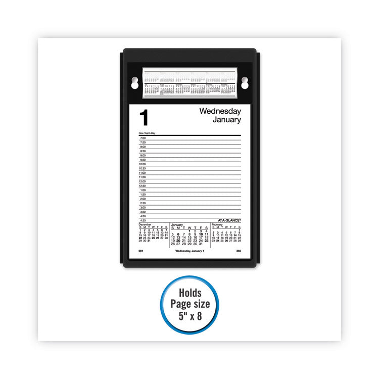 Base for 5 x 8 Tear-Off Daily Desk Calendar, 5 x 8, Black (AAGE5800) Each