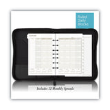 AT-A-GLANCE® Black Leather Planner/Organizer Starter Set, 8.5 x 5.5, Black Cover, 12-Month (Jan to Dec): Undated (AAG031054005)