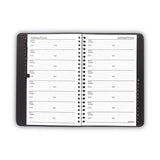 AT-A-GLANCE® Telephone/Address Book, 4.78 x 8, Black Simulated Leather, 100 Sheets (AAG8001105)