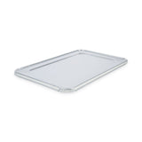 Boardwalk® Aluminum Steam Table Pan Lids, Fits Full-Size Pan, Deep,12.88 x 20.81 x 0.63, 50/Carton (BWKLIDSTEAMFL)